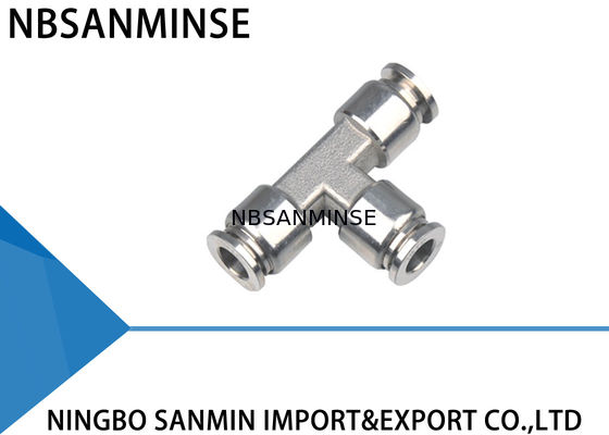 SSE Tee Hava Hortumu Hızlı Çoğaltıcı Pnömatik Boru Montajı Mükemmel Aside Dayanıklı