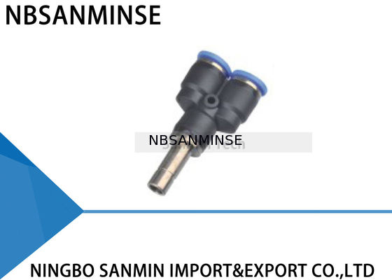 PYJ 3 Yollu Pnömatik Eşit Tee Y Boru Bağlayıcı Tek Dokunuşla Plastik Hava Parçaları Yüksek Kaliteli Sanmin Itin