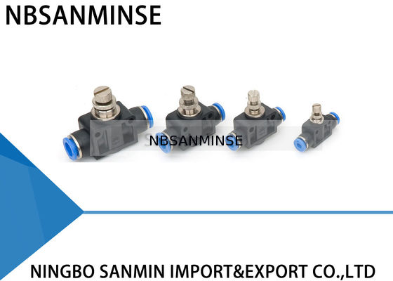 PA Pnömatik Bağlantı Parçaları Manuel Bileşenleri Plastik Birliği Düz Vali Gaz Vanası Hızlı Itme Boru Bağlantı Parçaları Sanmin