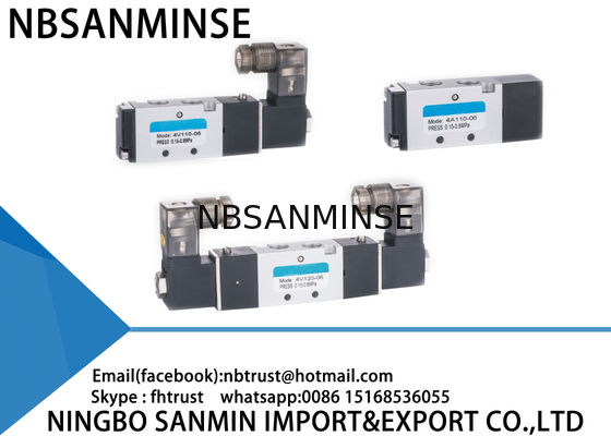 4V 100 Serisi Solenoid Pnömatik Valf Üç Konumlu Çift Kontrollü AirTAC Tipi