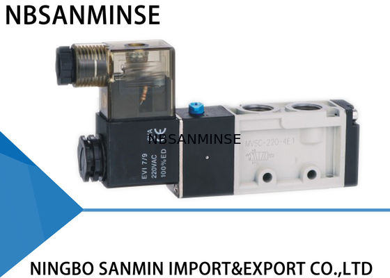 NVSC NASC 5 yollu 2 konumlu Pnömaitc solenoid valf Döküm Gövde Dahili Pilot Hava Valfi Sanayi Uygulaması