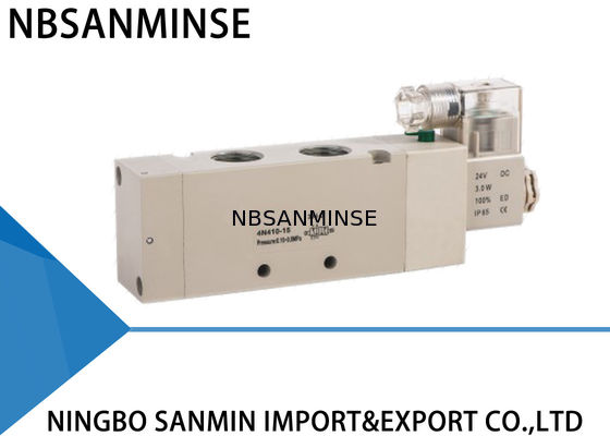 Tek / Çift Bobin Solenoid Valf, Pnömatik Hava Valfi 4N400 4V400 Serisi