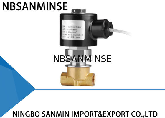 CO2 Sıvı Buharlı Pirinç Solenoid Valf Normalde Kapalı Yüksek / Düşük Sıcaklık
