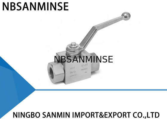 Yüksek Basınçlı Paslanmaz Çelik Hidrolik Küresel Vana 2 yollu 1/8" - 2" KBH MKH Serisi Su, petrol gazı için Sanayi