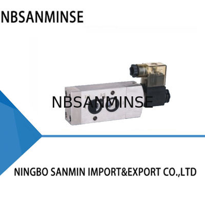 Tüm Paslanmaz Çelik Tek Elektrik Kontrollü Pnömatik Solenoid Valf 5/2 Dönüşüm 3/2 0.2-1.0Mpa
