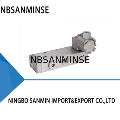 SANMIN SUS316L paslanmaz çelik boru tipi patlama geçirmez solenoid valfi 0.2-1.0Mpa 3.5W