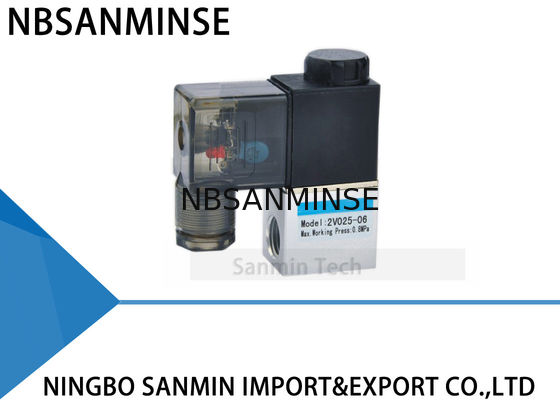 2 Yollu 2 Pozisyon 1/8 "1/4" Liman Büyüklüğü Pnömatik Solenoid Valf NBR Malzeme Yağ Keçesi