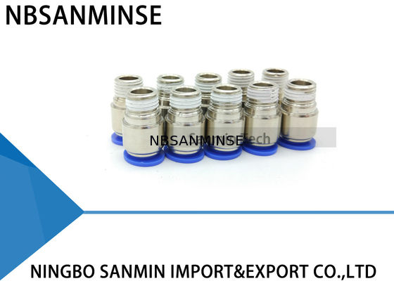 POC Tüp Plastik Pnömatik Parçaları Yuvarlak Erkek Düz Pnömatik Bağlantı Uydurma Bağlayıcı Sanmin Içinde Itin