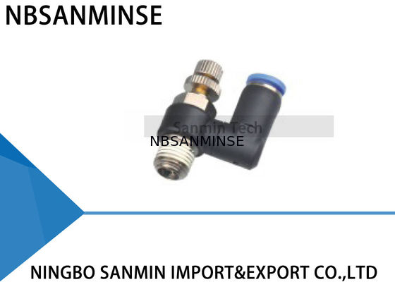 SS Erkek Konu Pnömatik Hava Hızı Gaz Akışı Kontrol Vanası Parçaları Döner Bağlayıcı Sanmin