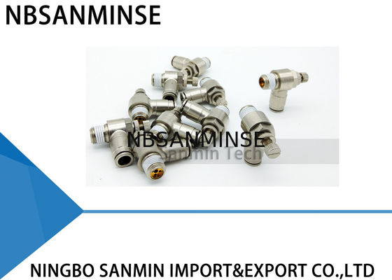 SCT Tüm Metal Pirinç Uydurma Hız Kontrol Pirinç Itin Pnömatik Hava Akış Kontrol Vanaları Sanmin