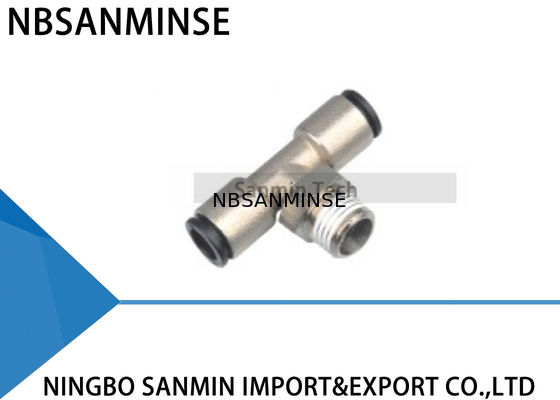 PBP Erkek Şube Tee Tüm Pirinç Gövde Gövdesi Pnömatik Hızlı Bağlantı Hava Bağlantı Parçaları