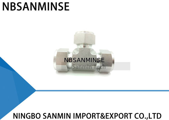 UT Union Tee Paslanmaz Çelik SS316L Pnömatik Boru Ek Parçaları Sıhhi Tesisat Uydurma Yüksek Kalite Sanmin