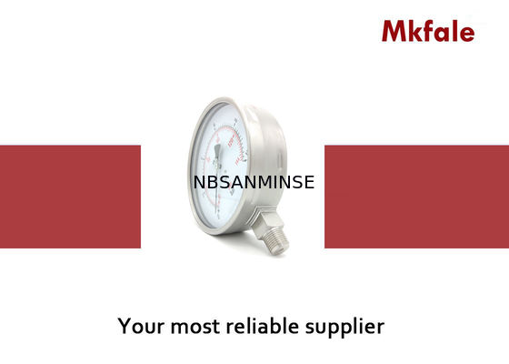 SMSS 160mm Geri / Alt ile 6 inç Manometre Sıvı Basınç Göstergesi