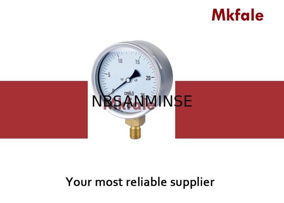 IP44 Pirinç Bağlantısı Sıvı Dolu Su Basınç Göstergesi 63mm 75mm 100mm 160mm