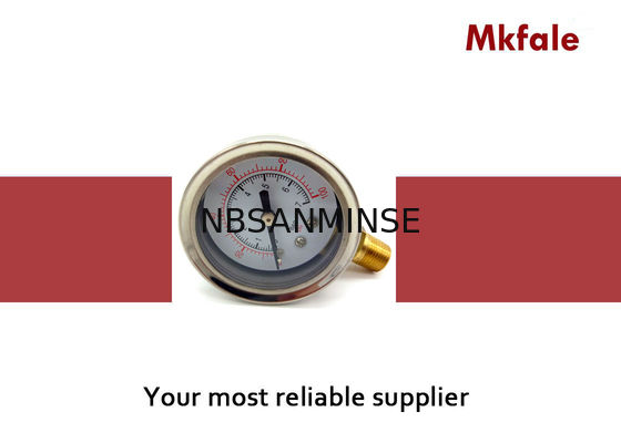 SM2SB 40B / L İki Vidalı Bağlantılı Sıvı Dolu Su Basınç Göstergesi