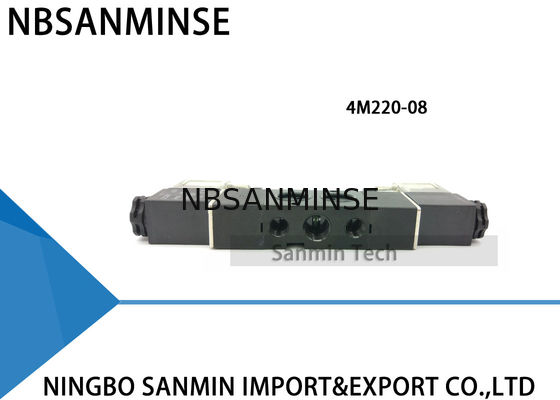 NBSANMINSE 4M Manifold Tipi Pnömatik Solenoid Valf Tek / Çift Bobin Pnömatik Valf