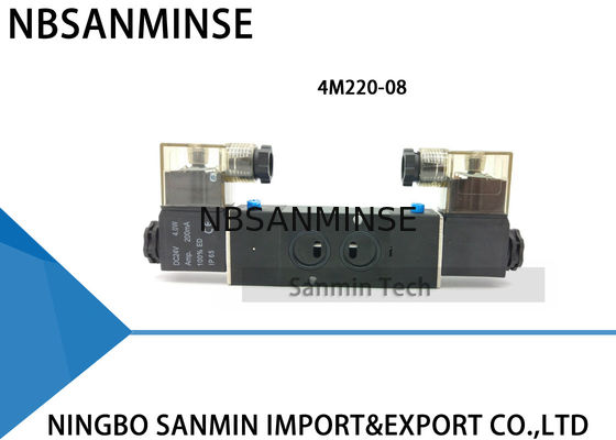 NBSANMINSE 4M Manifold Tipi Pnömatik Solenoid Valf Tek / Çift Bobin Pnömatik Valf