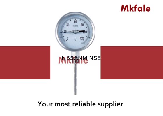 Mühendislik Ölçüm Aleti İçin Yüksek Hassasiyetli Bimetalik Termometre Sıvı Basınç Göstergesi