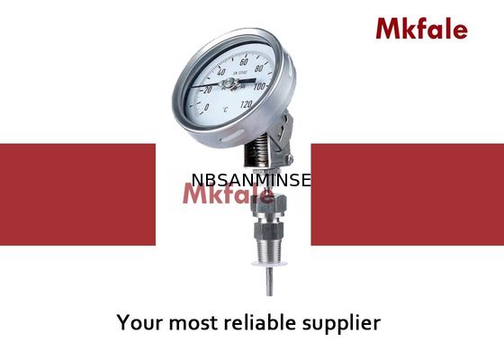 Mühendislik Ölçüm Aleti İçin Yüksek Hassasiyetli Bimetalik Termometre Sıvı Basınç Göstergesi