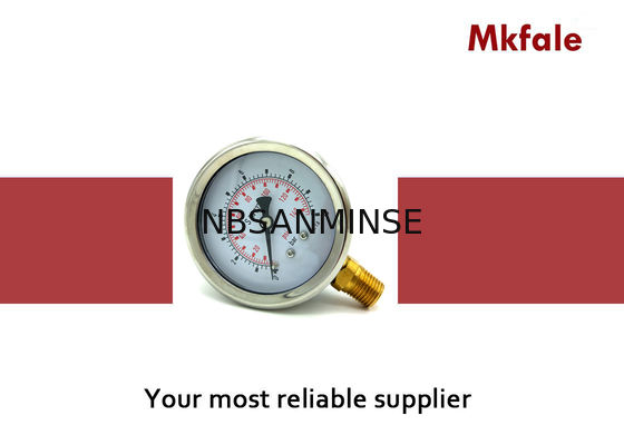 SM1SP - Aşırı Titreşim Uygulaması İçin 63mm L / B Sıvı Dolgulu Basınç Göstergesi