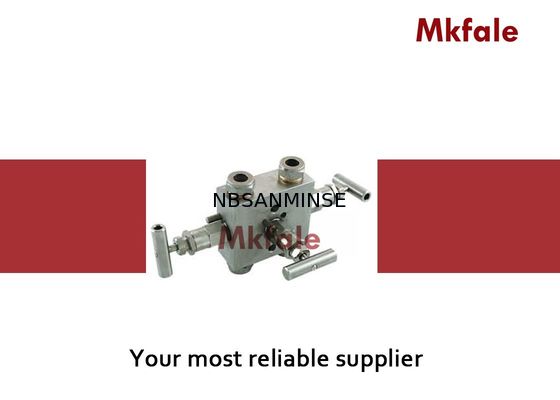 Üç Vana Manifoldları İki blok Vana ve Bir Basınç Ölçer Yüksek Basınç Vanası SS316