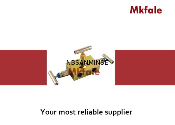 Üç Vana Manifoldları İki blok Vana ve Bir Basınç Ölçer Yüksek Basınç Vanası SS316