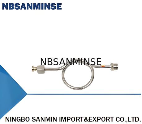 Çok dayanıklı ve doğru paslanmaz çelik basınç ölçer tampon tüpü 302B DN15×DN15 Çeşitli uygulamalar için