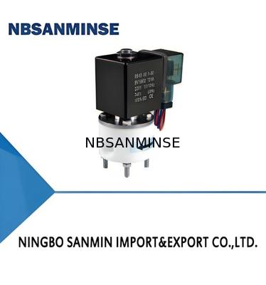 Maksimum +60°C Ortam Sıcaklığına Sahip PTFE Solenoid Valf, 5°C~150°C Akışkan Sıcaklığı ve M8x1 G1/8 M6 1/4UNF-28 Bağlantı