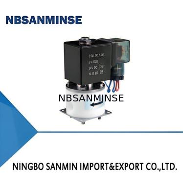 Maksimum +60°C Ortam Sıcaklığına Sahip PTFE Solenoid Valf, 5°C~150°C Akışkan Sıcaklığı ve M8x1 G1/8 M6 1/4UNF-28 Bağlantı