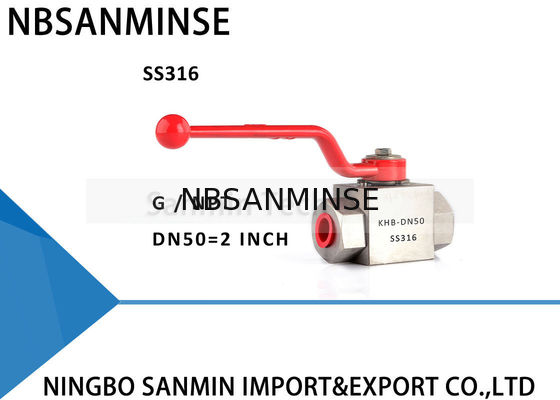 Paslanmaz Çelik Yüksek Basınçlı Hidrolik Küresel Vana KHB-G1 / 8 1/4 3/8 1/2 Anti-korozyon Tasarım SS304 SS316