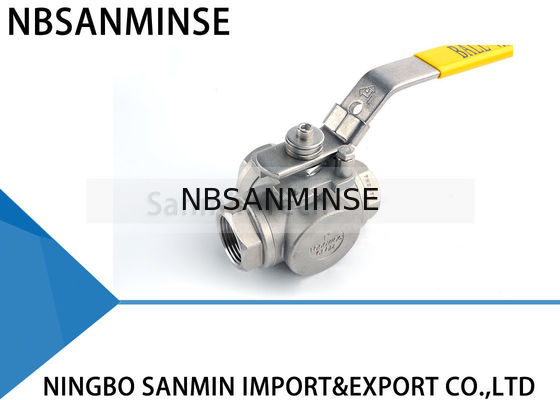 3 Yollu Hidrolik Yüksek Basınç Küresel Vana 1 inç 1000psi WOG CF8M3K-1 Paslanmaz çelik SS316 petrol ve gaz boru hattı