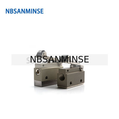 NBSANMINSE V2-M5 V2-1/8 2/2 Yollu Hava Mekanik Kontrol Vanası Pnömatik İki Yollu Makaralı Vana Otomasyon Hattı