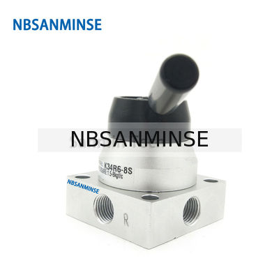 NBSANMINSE K34R6 G1 / 4 "El Anahtarlama Vanası Çizim Vana Mekanik Pnömatik Manuel Vana G 1/4 Konu