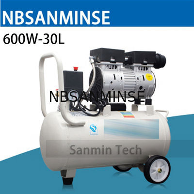 600 W-30L Mini Hava Kompresörü Yağsız Yüksek Basınç Dilsiz Tasarım Ahşap Çalışma Ev Uygulama AC220V Yüksek Kalite