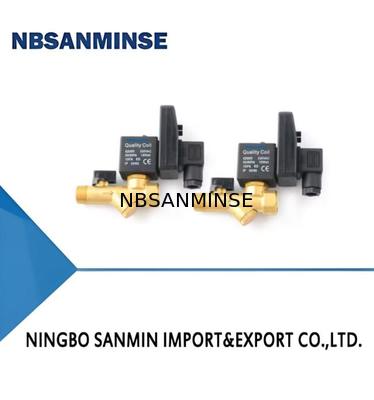 NBSANMINSE Elektronik Tahliye Vanası G1/2 1.6 Mpa SR-B-15 Pirinç Solenoid Vana DC24V AC220V Hava Kompresörü Tahliye